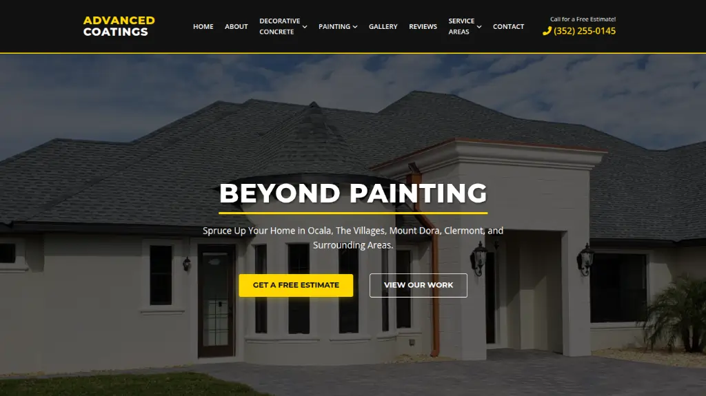 Advance Coatings Website